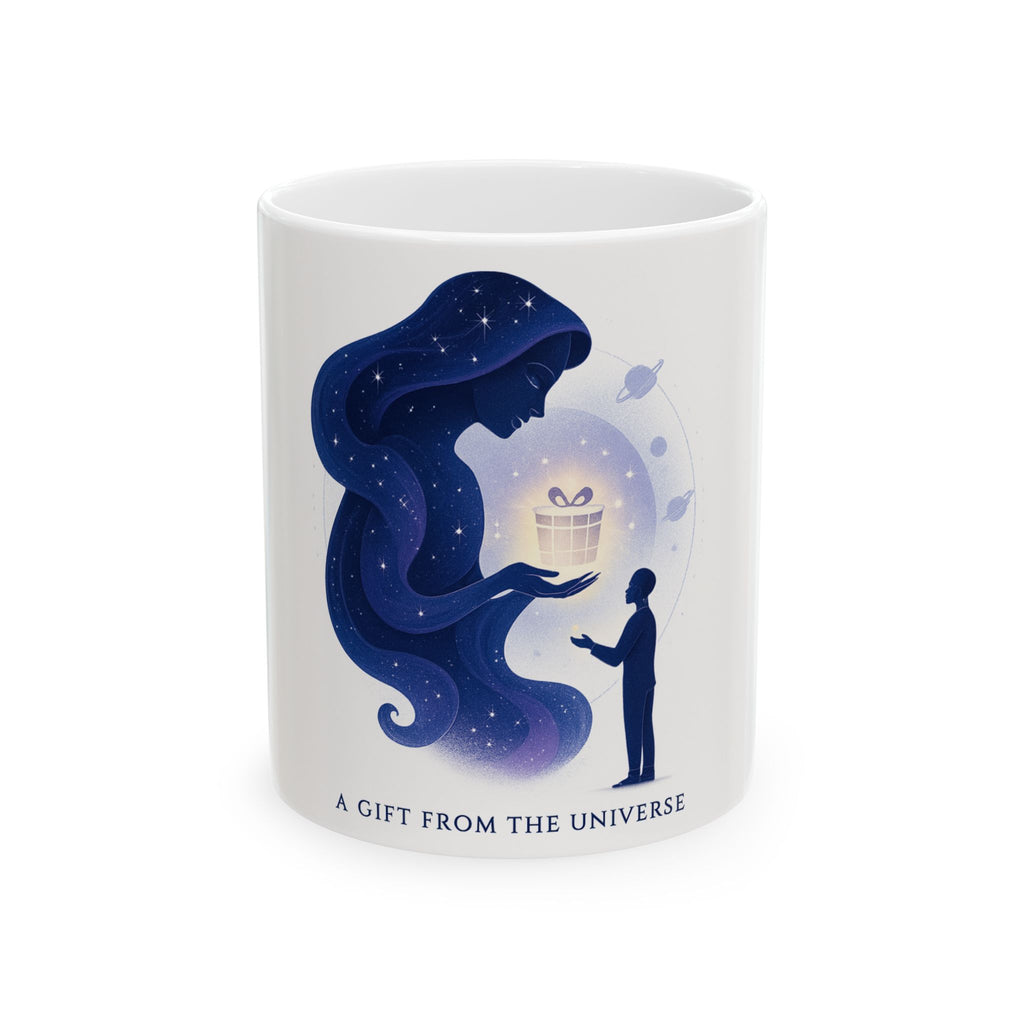 Cosmic Gift Ceramic Mug, Perfect for Coffee Lovers, Unique Astrology Gift, Motivational Mug, Spiritual Energy Cup, Birthday Gift