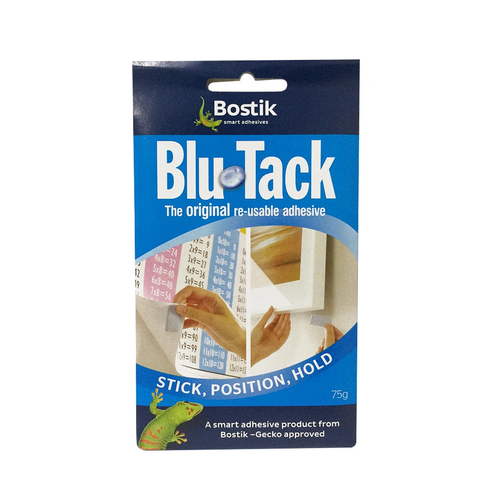Blu Tack Multipurpose Adhesive Clay Reusable Adhesive for Hearing Aid Repairing IEM DIY Removable Adhesive Putty Tabs 75g