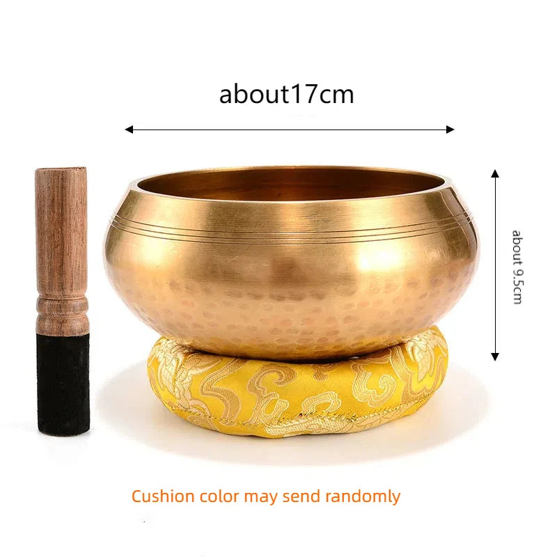 1 Pc Tibetan Singing Bowl 13/15/17/20CM Options Large Handmade Brass Metal Sound Bowl Yoga Chanting Meditation Buddhism Healing
