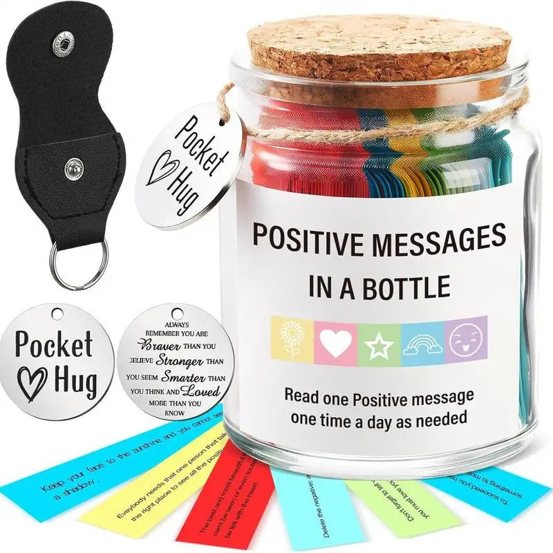 90 Mental Health Positive Messages Mini Motivational Support Card Inspirational Jar Gift for Friends and Family Cheering Up