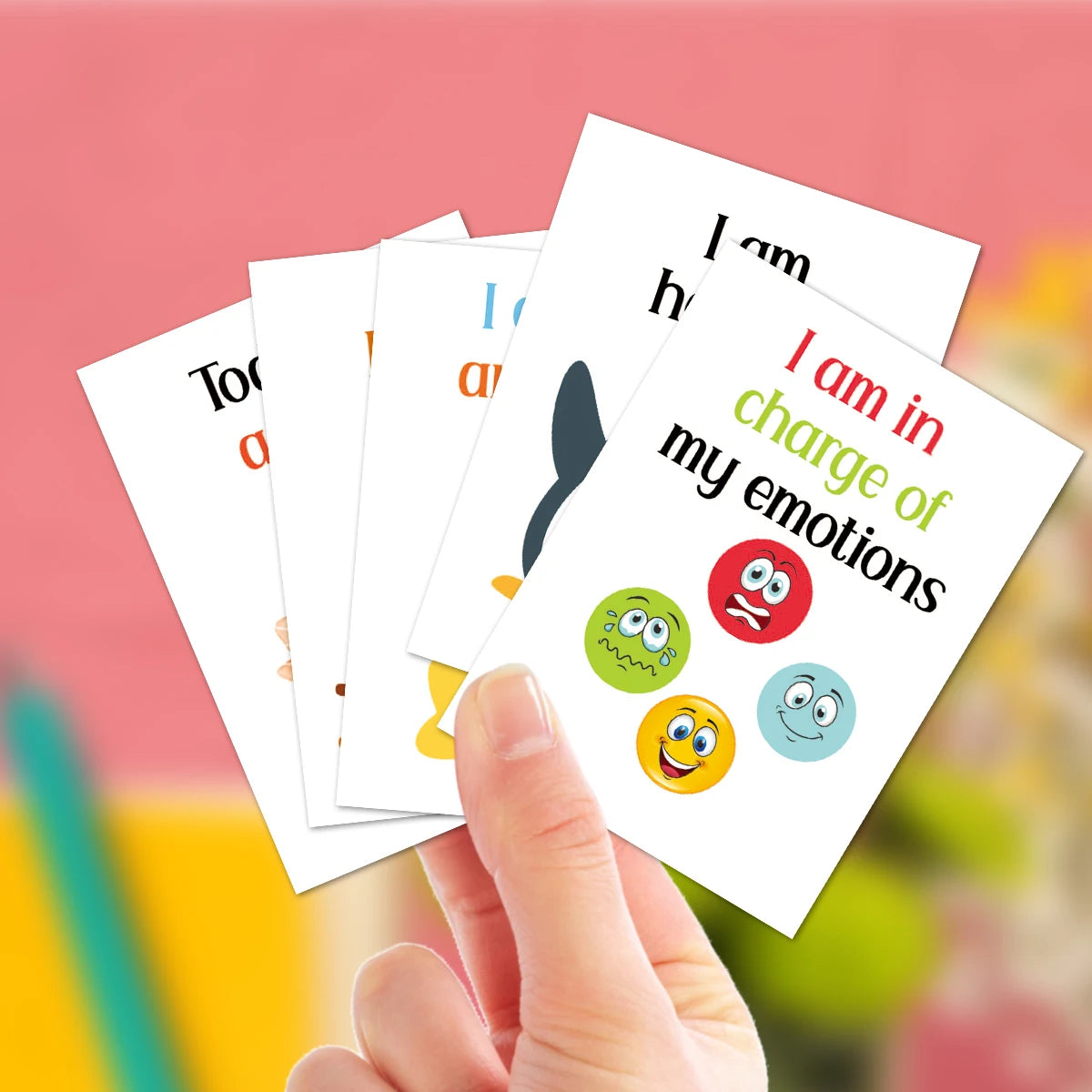 30pcs Cartoon Inspirational Affirmation Cards With Positive Quote Vivid Illustration For Family Teacher Reward Gift To Students