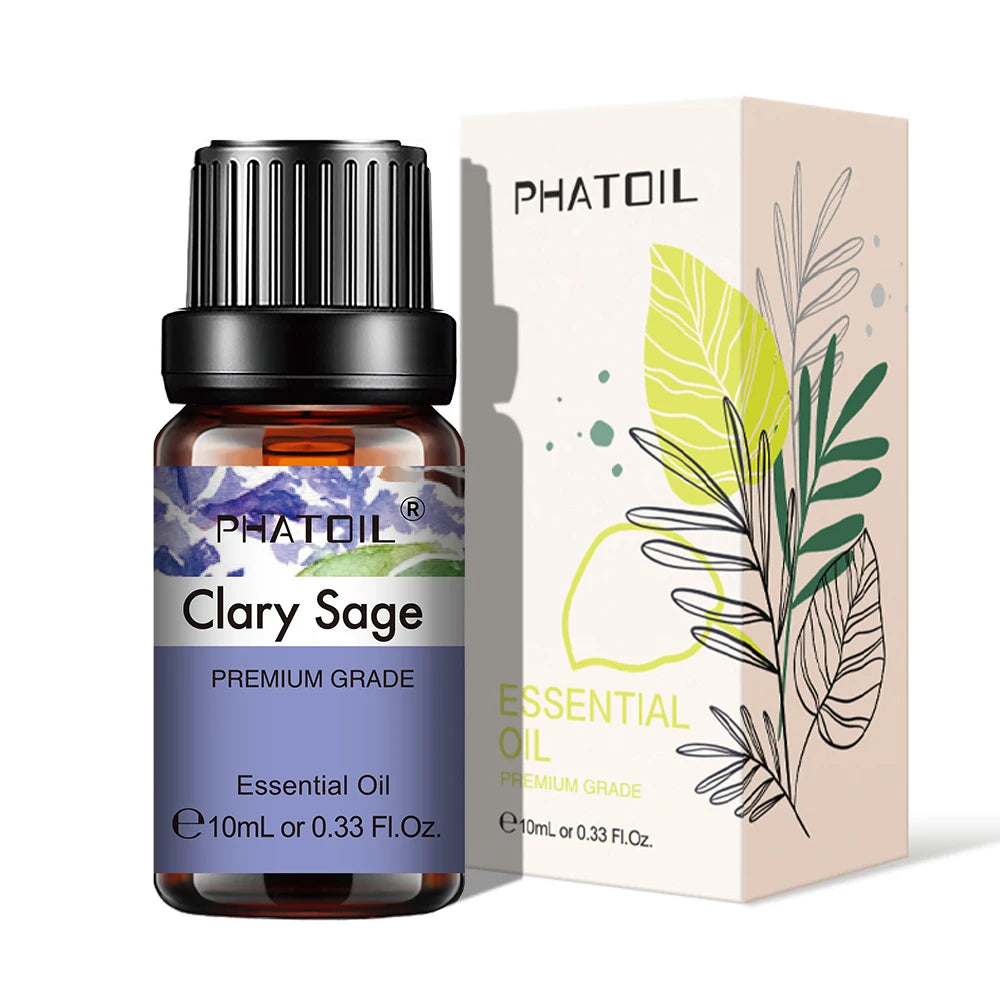 PHATOIL Natural Plant Essential Oil 10ml Eucalyptus Lavender Bergamot Vanilla Peppermint 1PCS Aroma Essential Oils For Diffuser