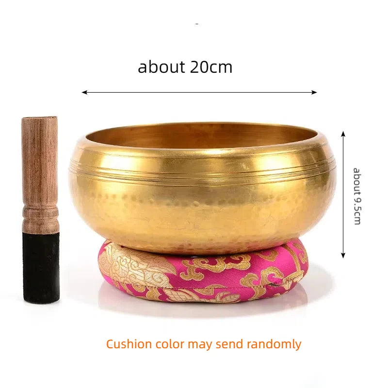 1 Pc Tibetan Singing Bowl 13/15/17/20CM Options Large Handmade Brass Metal Sound Bowl Yoga Chanting Meditation Buddhism Healing