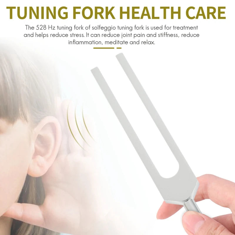 Tuning Fork 528HZ Tuner with Mallet Set for Healing Nervous System Reliever Stress Health Care Sound Therapy Healing Chakra