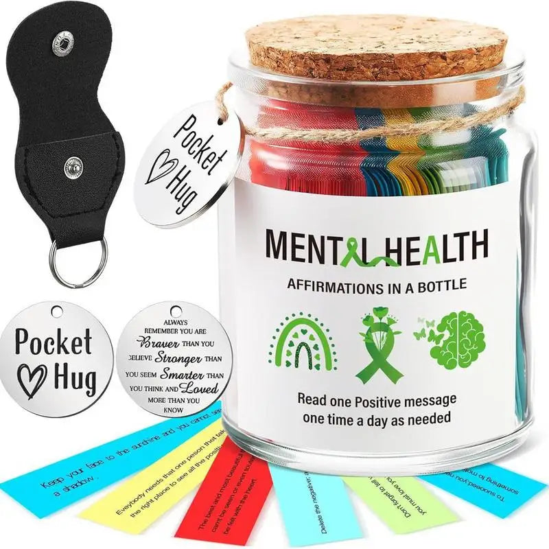 90 Mental Health Positive Messages Mini Motivational Support Card Inspirational Jar Gift for Friends and Family Cheering Up