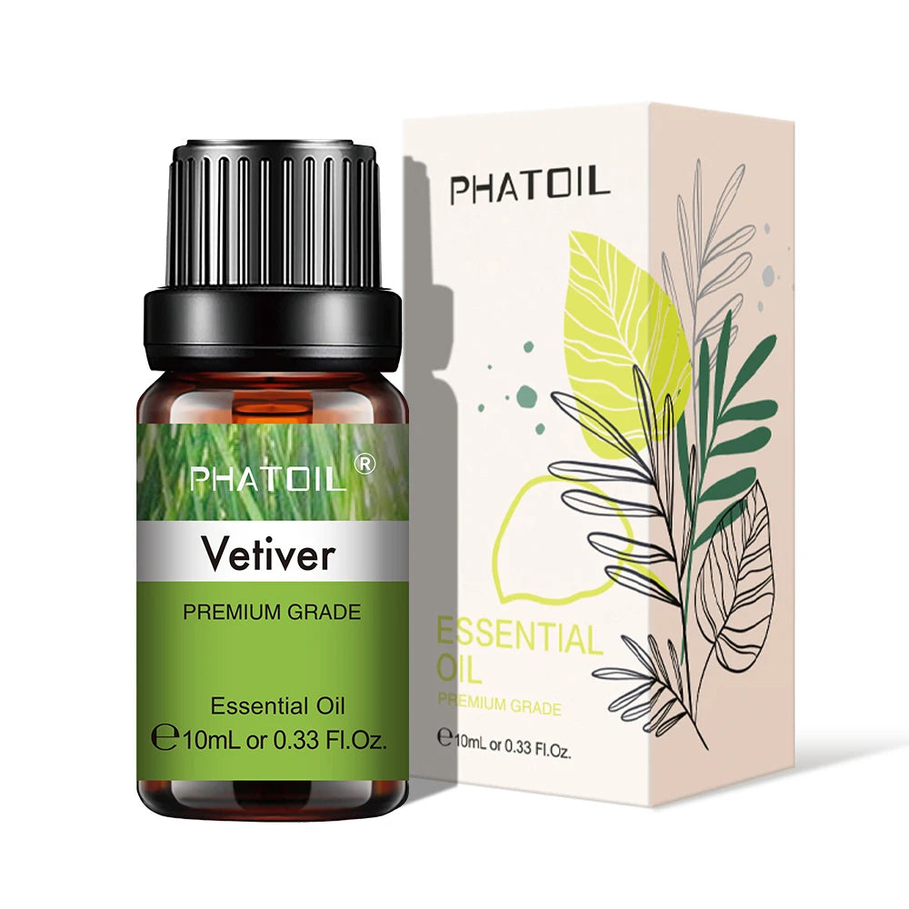 PHATOIL Natural Plant Essential Oil 10ml Eucalyptus Lavender Bergamot Vanilla Peppermint 1PCS Aroma Essential Oils For Diffuser
