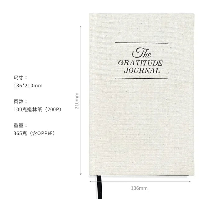 Hardcover & Mindfulness Size Five Minute Gratitude Manifestation Journal Daily Diary for Reflection Notebook The
